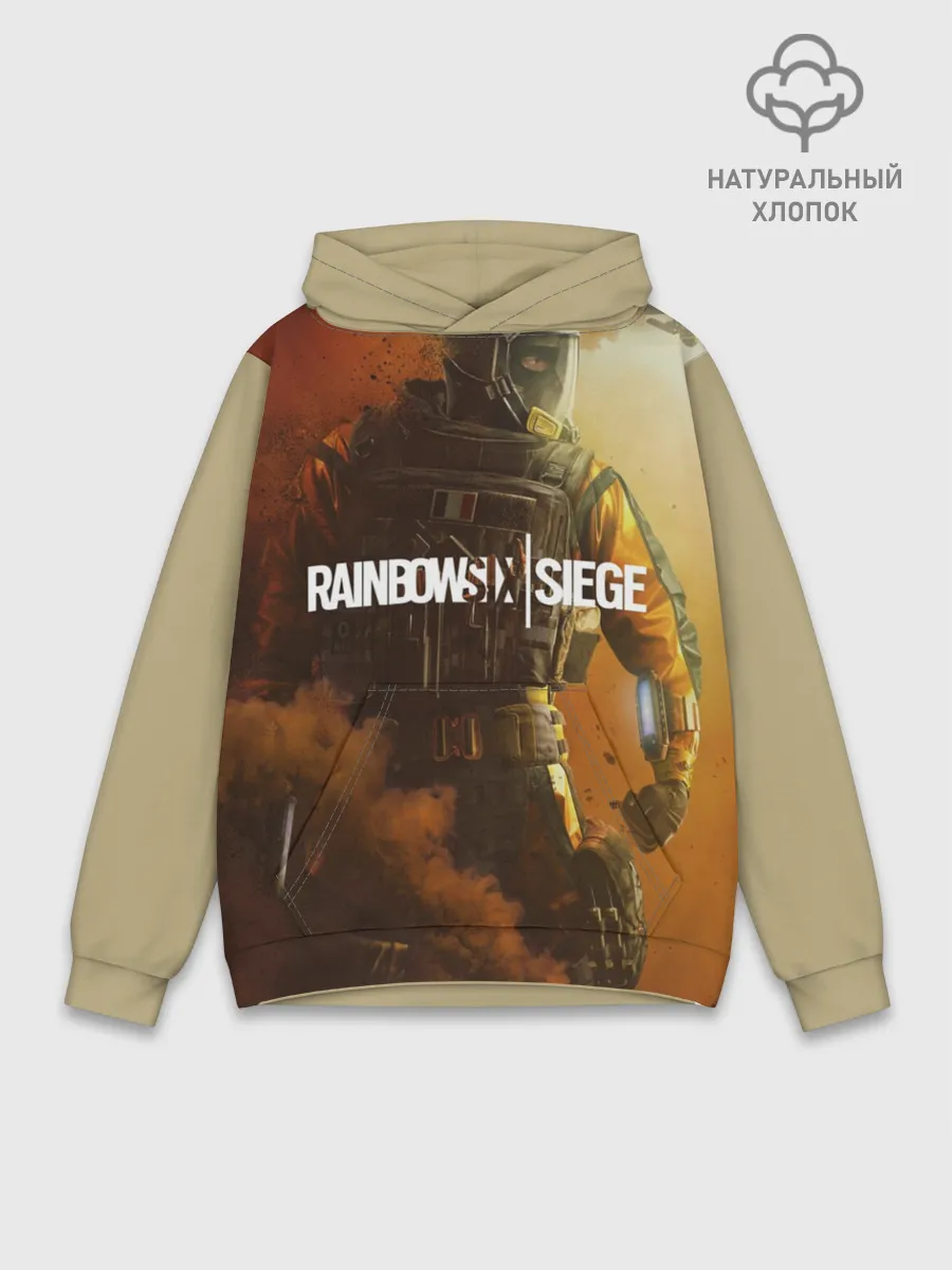 Худи мужской база хлопок / RAINBOW SIX SIEGE OUTBREAK