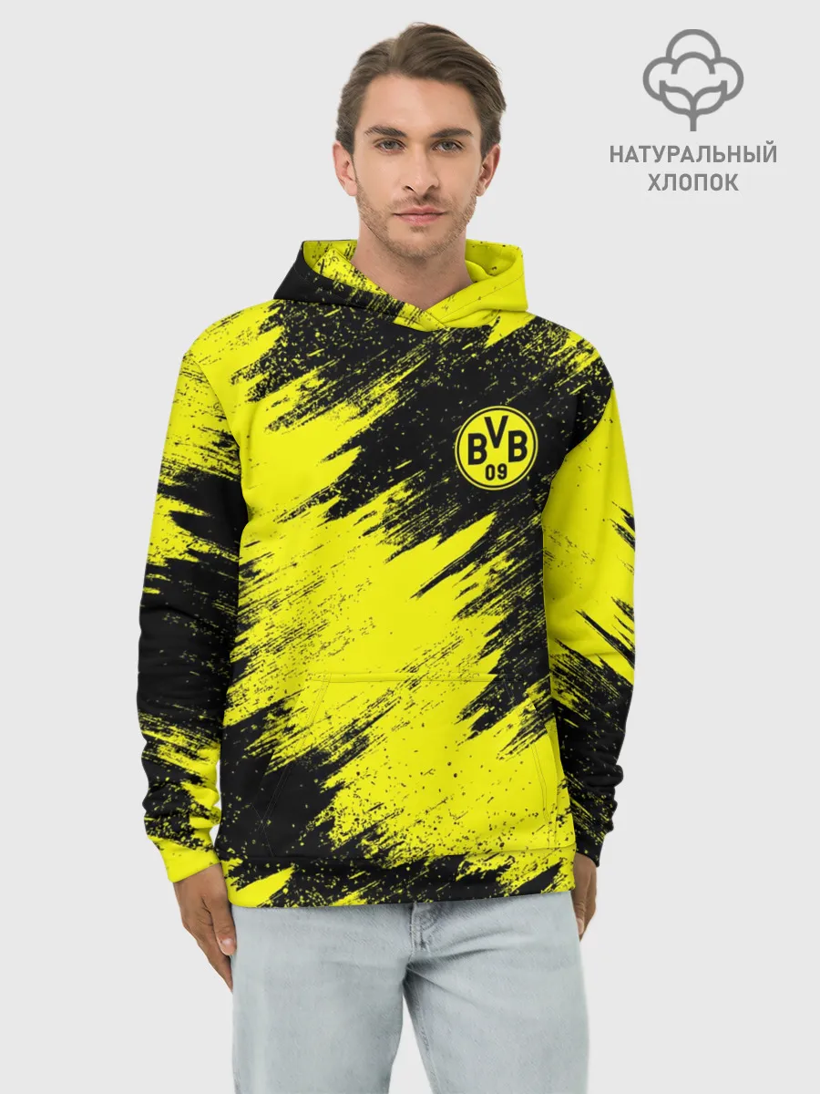 Худи мужской база хлопок / FC Borussia Dortmund