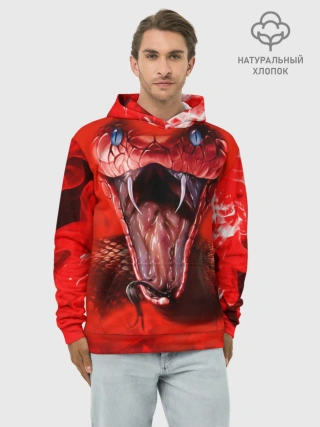 Худи мужской база хлопок / Red Snake