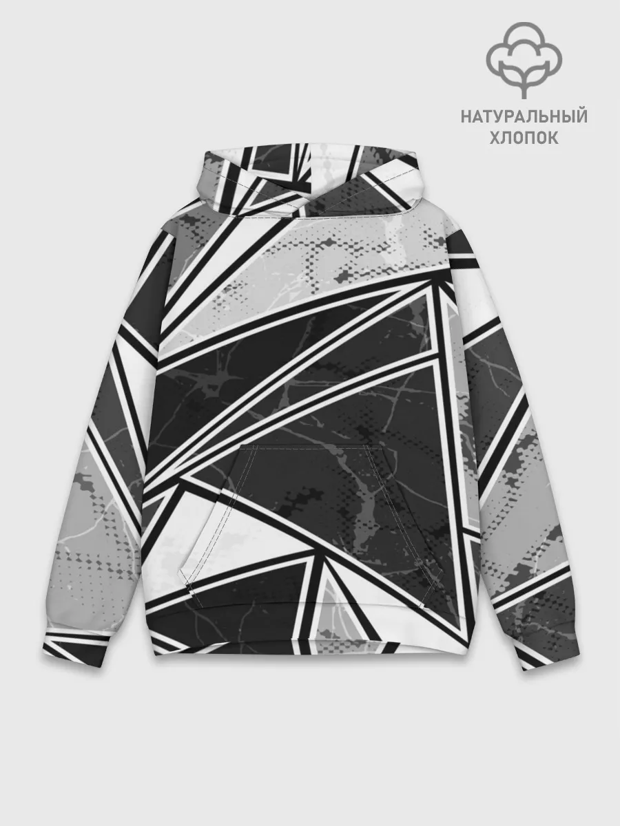 Худи мужской база хлопок / Спортивная геометрия