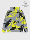 Худи мужской база хлопок / Yellow camouflage
