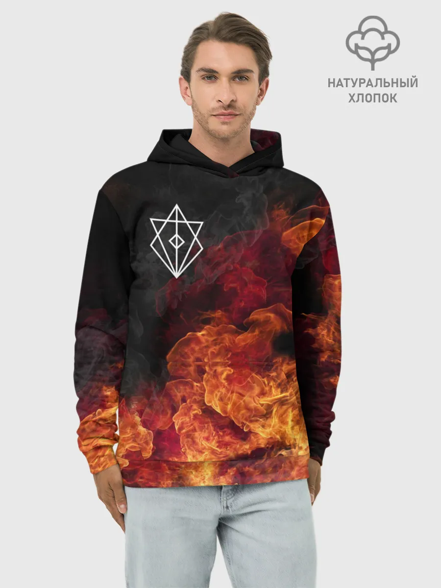 Худи мужской база хлопок / В огне