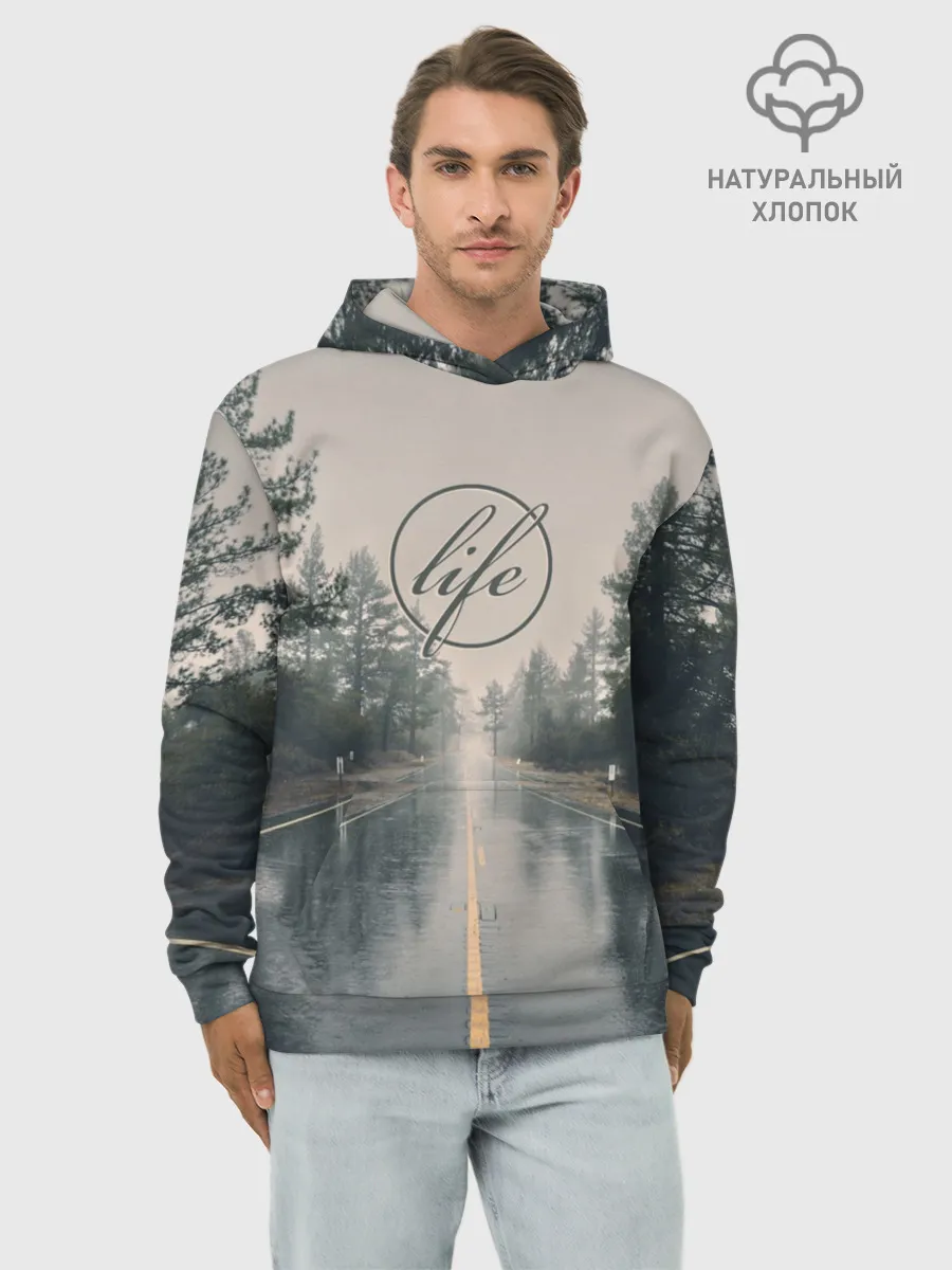 Худи мужской база хлопок / Life