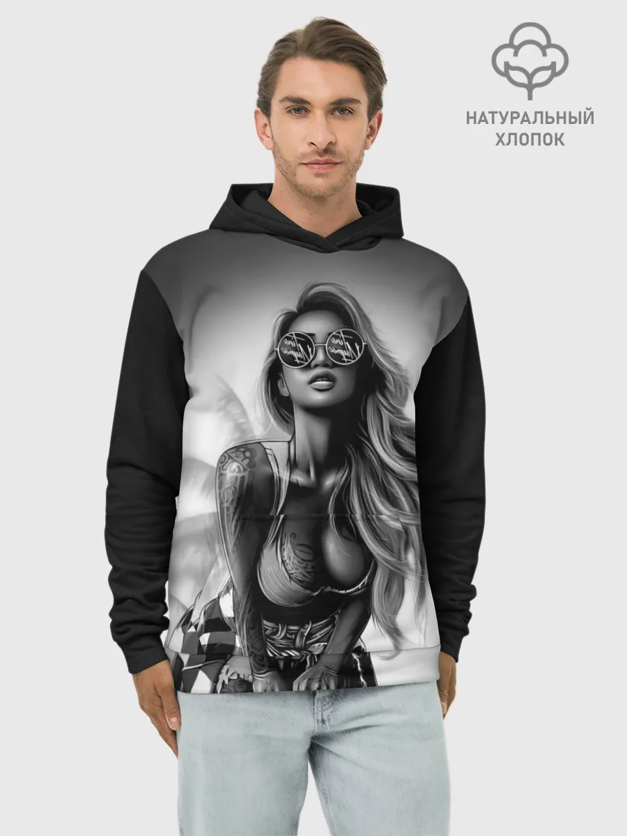 Худи мужской база хлопок / Trap girl
