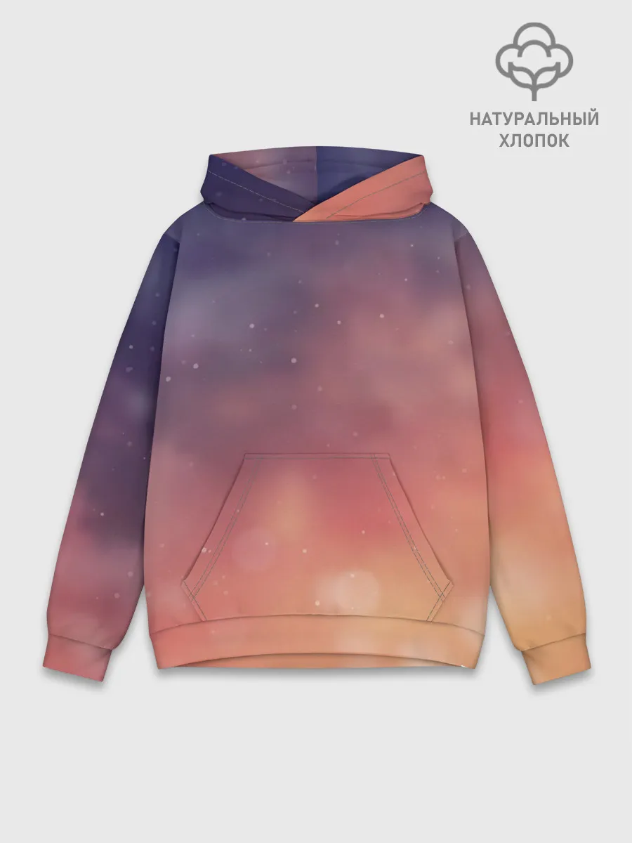 Худи мужской база хлопок / Абстракция Градиент Текстура