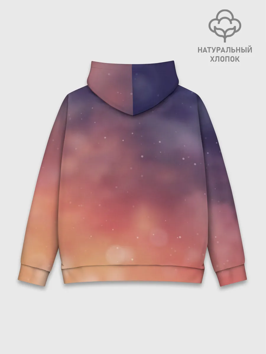 Худи мужской база хлопок / Абстракция Градиент Текстура