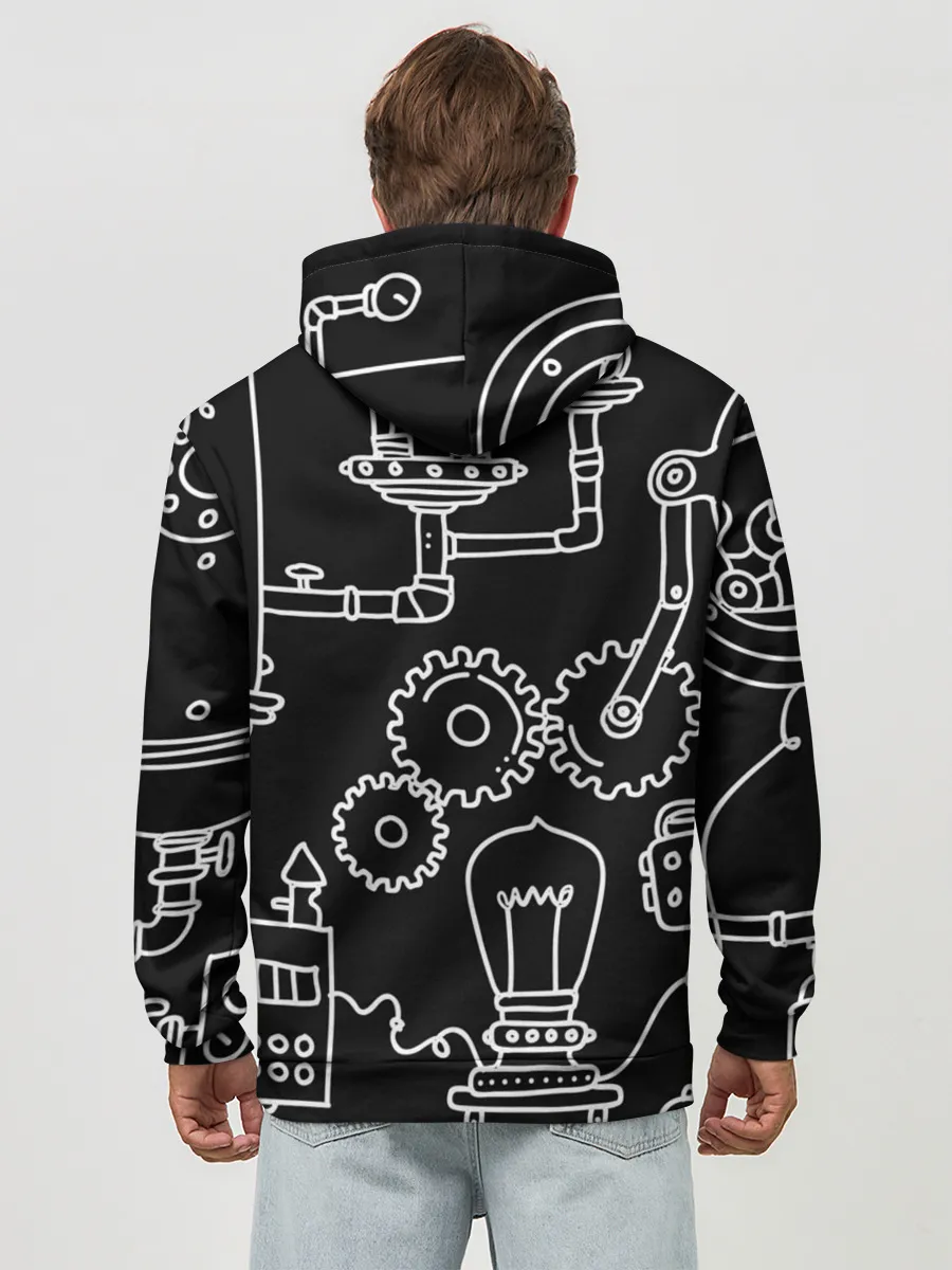 Худи мужской база хлопок / Стиль стимпанк