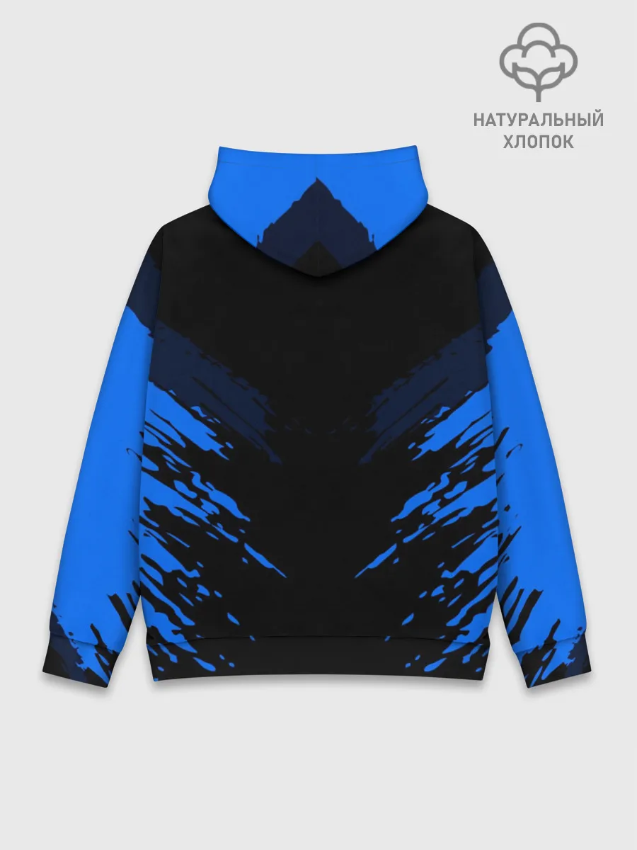 Худи мужской база хлопок / Russia-sport collection BLUE