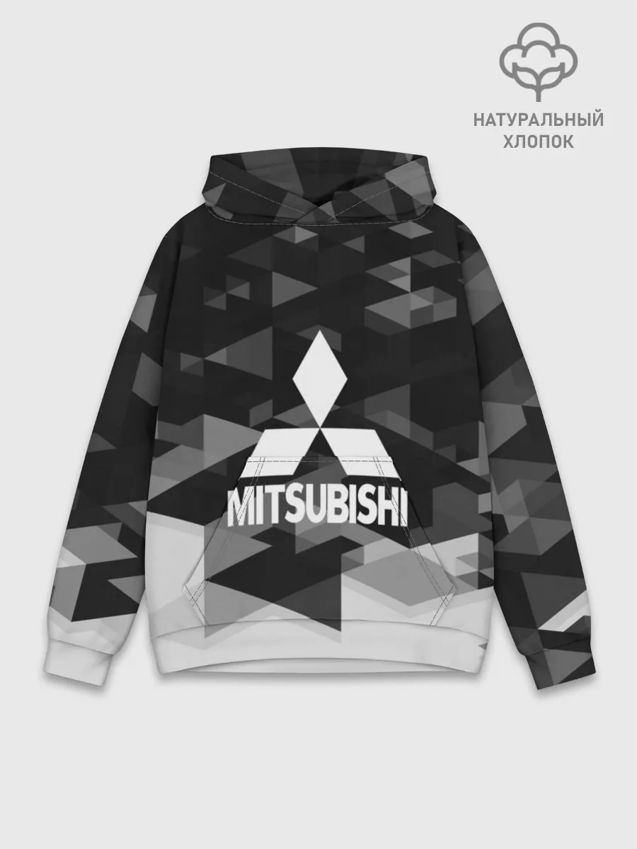 Худи мужской база хлопок / Mitsubishi sport geometry