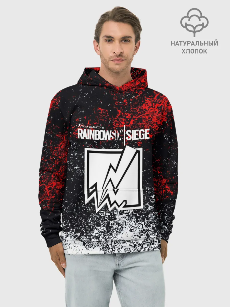 Худи мужской база хлопок / Rainbow six Siege
