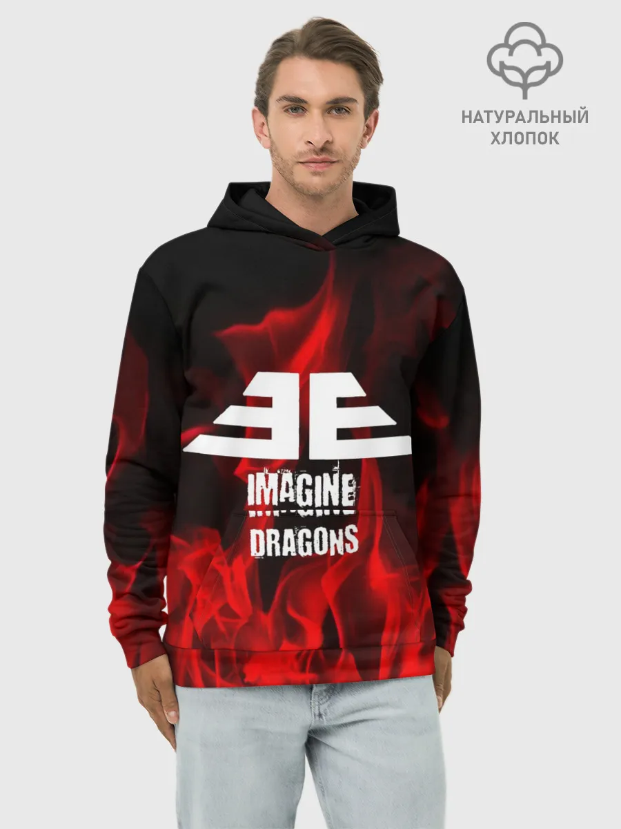 Худи мужской база хлопок / IMAGINE DRAGONS