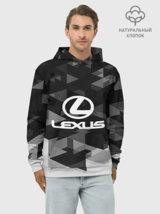 Худи мужской база хлопок / Lexus sport geometry