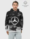 Худи мужской база хлопок / Mercedes sport geometry