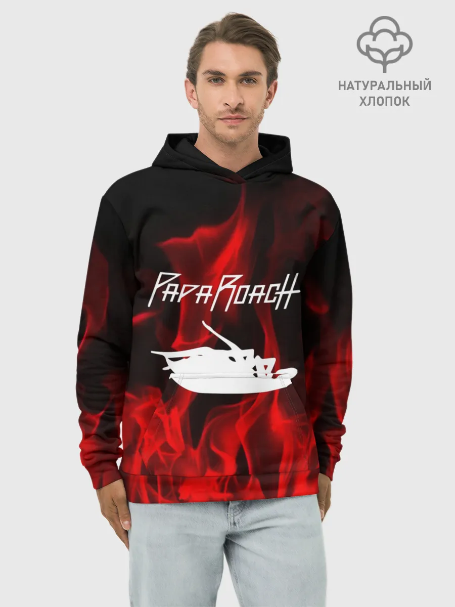 Худи мужской база хлопок / Papa Roach