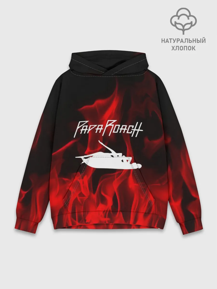 Худи мужской база хлопок / Papa Roach
