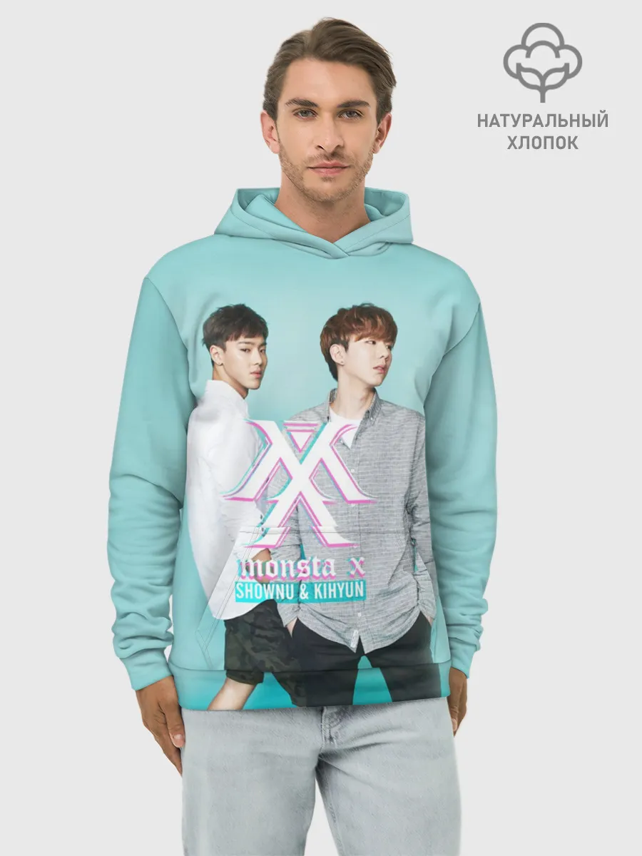 Худи мужской база хлопок / Shownu&Kihyun