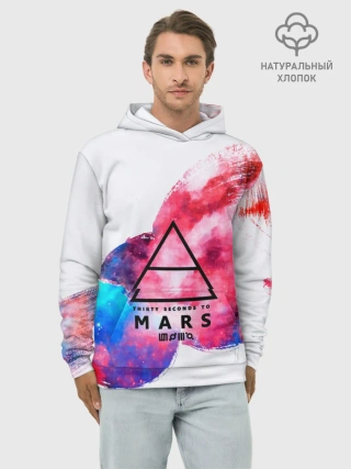 Худи мужской база хлопок / 30 Seconds to Mars