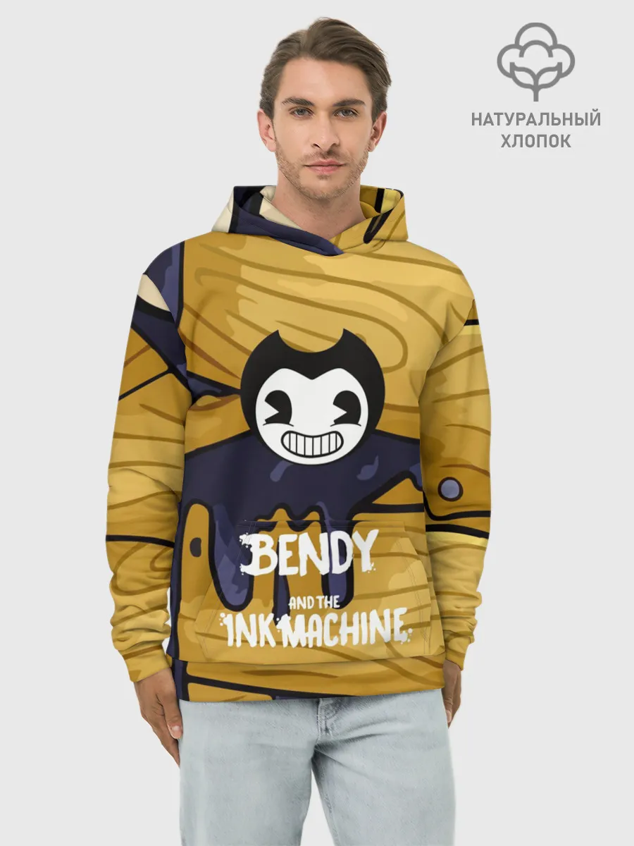 Худи мужской база хлопок / Bendy and the Ink Machine