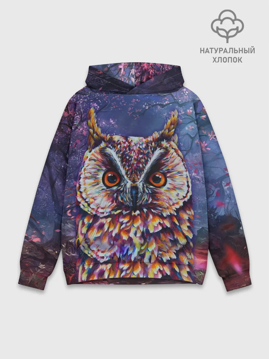 Худи мужской база хлопок / Сова