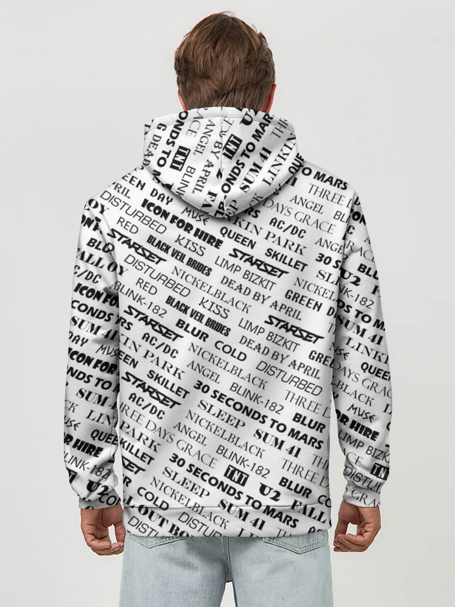 Худи мужской база хлопок / Рок не умрет