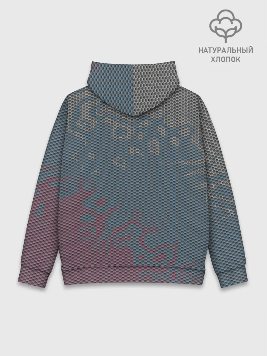 Худи мужской база хлопок / Hexagon Триколор