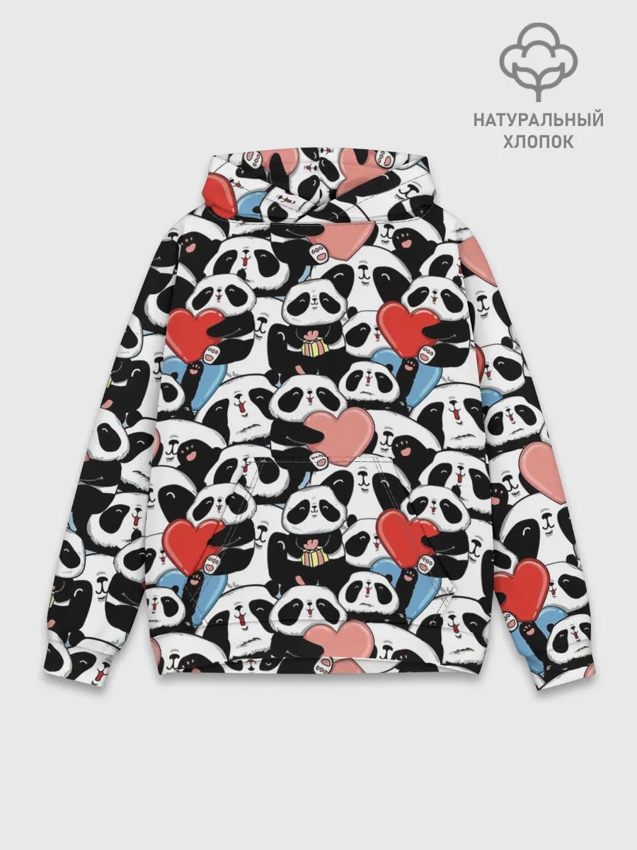 Худи мужской база хлопок / Funny Panda