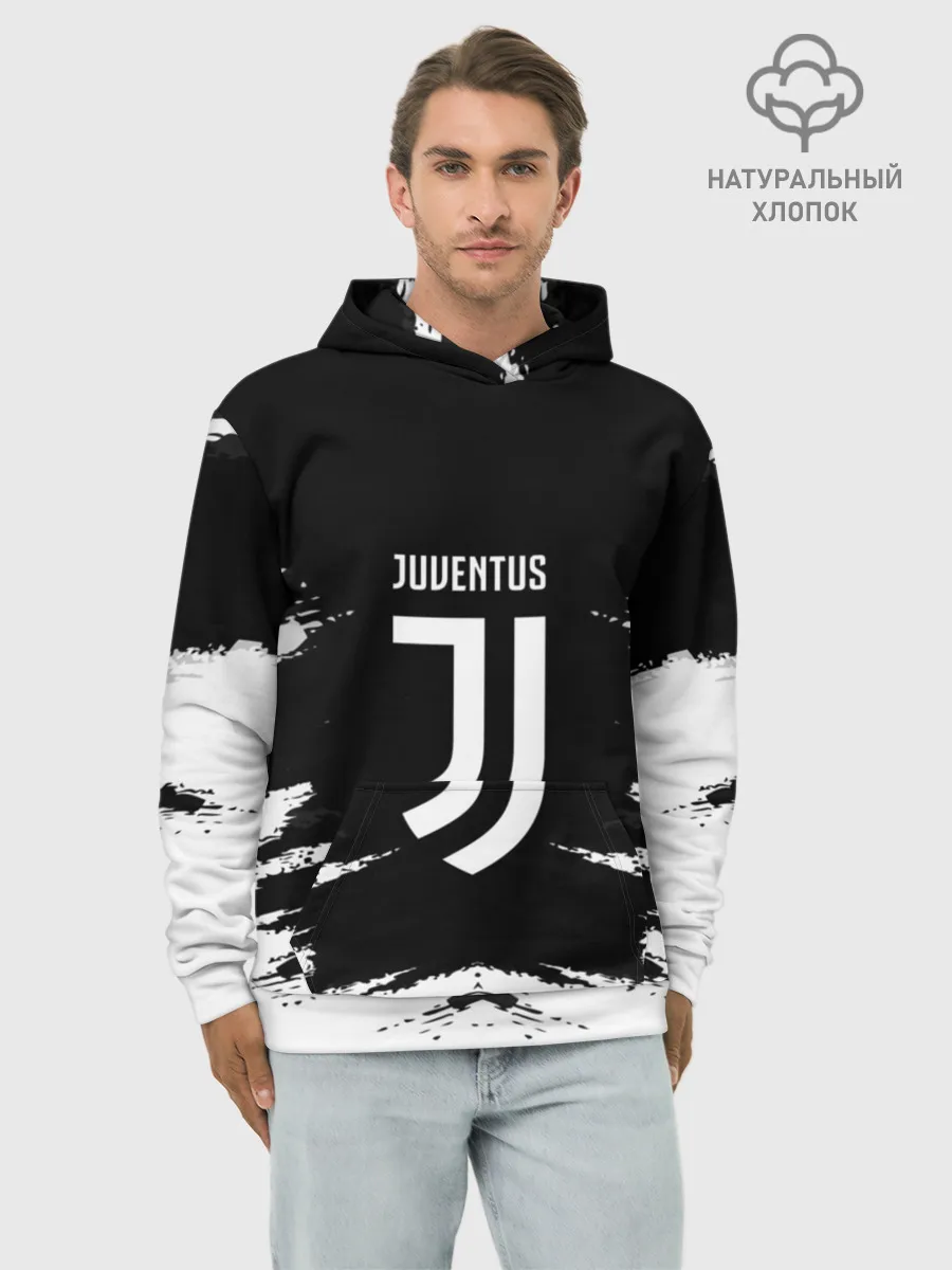 Худи мужской база хлопок / JUVENTUS