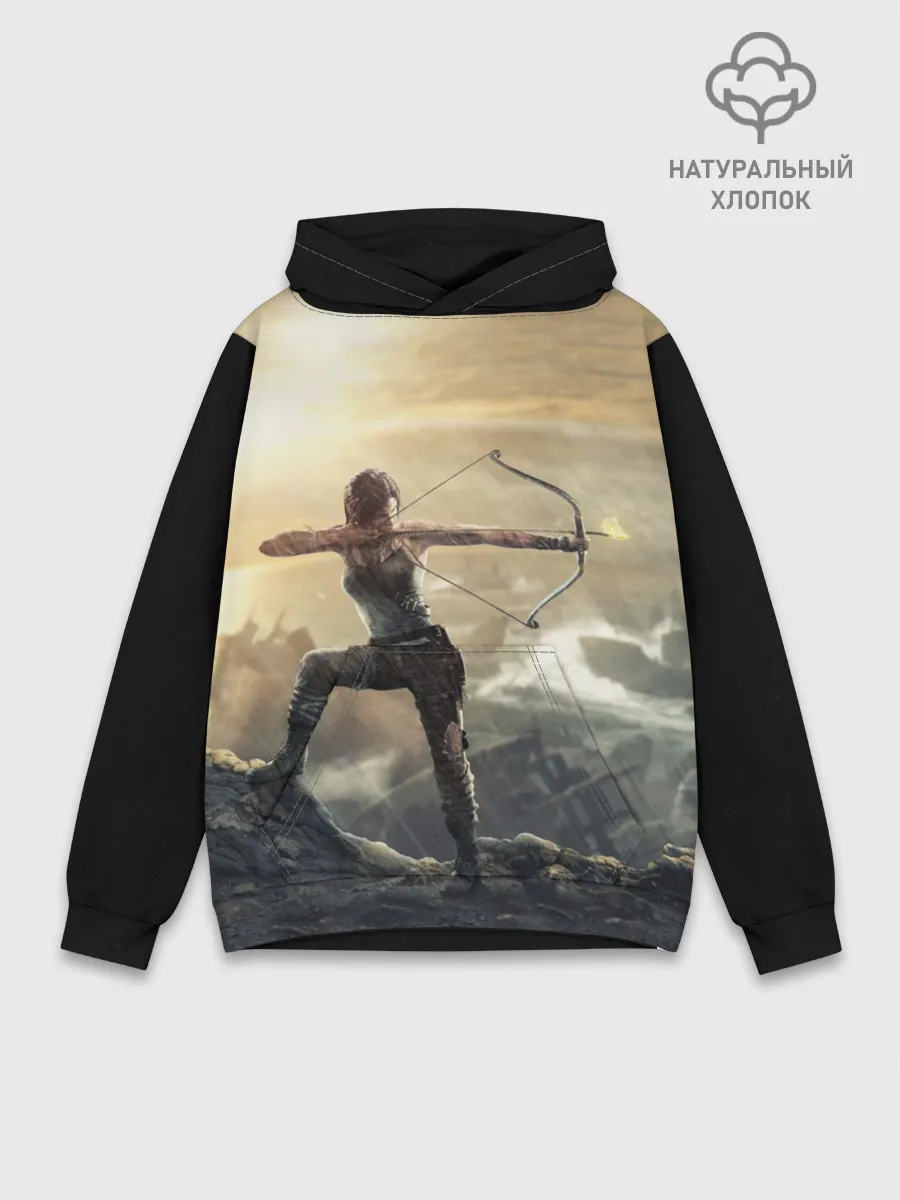 Худи мужской база хлопок / Tomb raider
