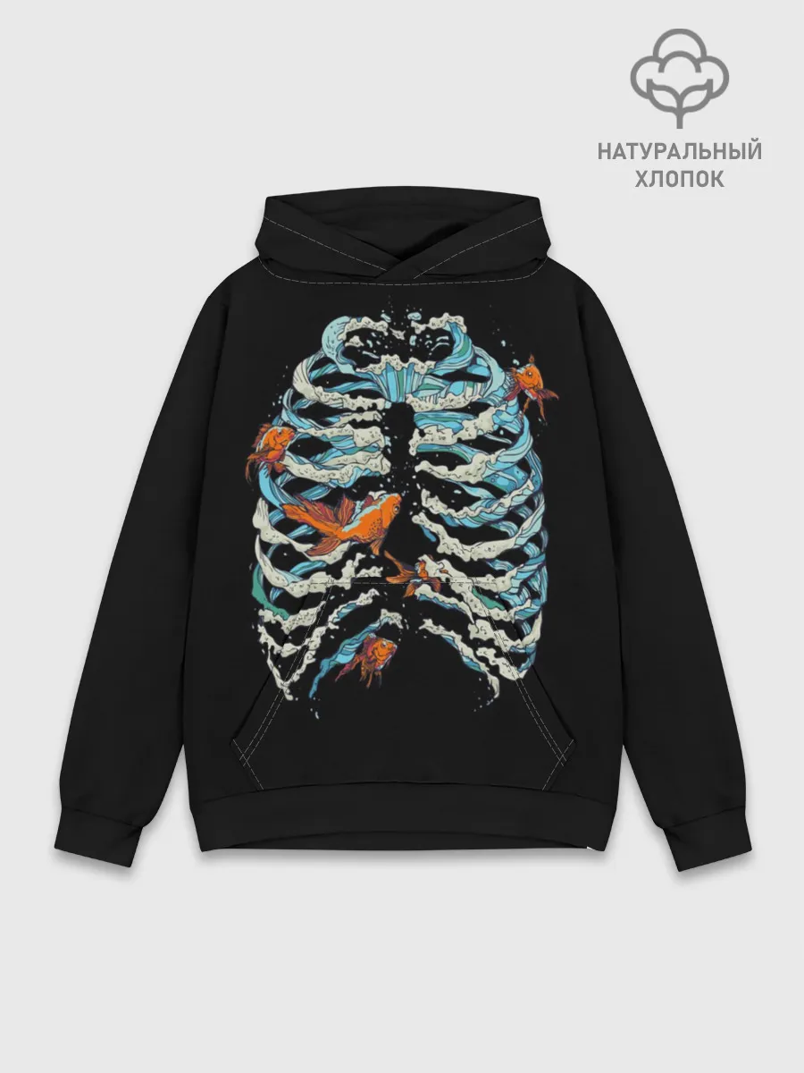Худи мужской база хлопок / Ребра из Воды