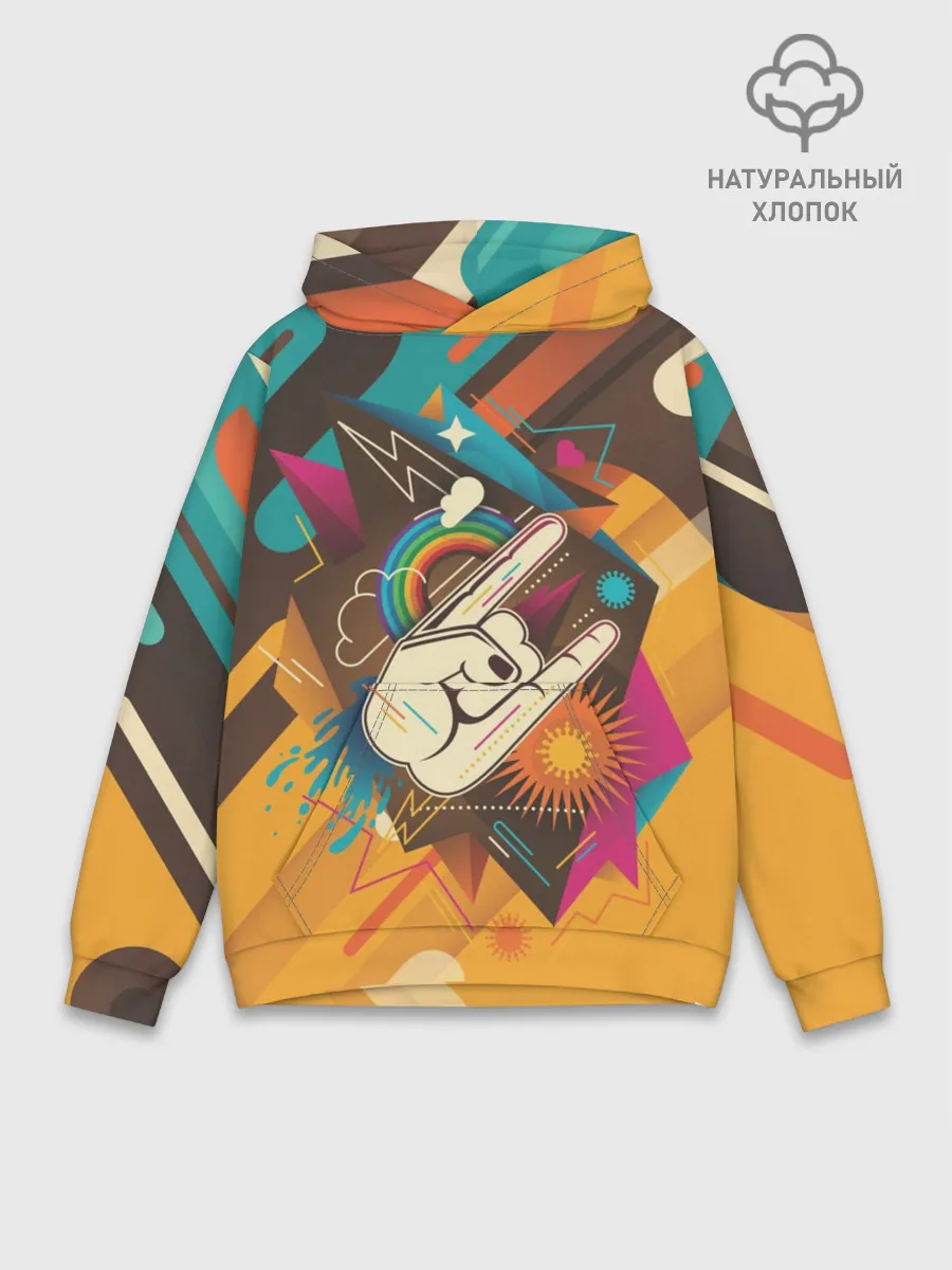 Худи мужской база хлопок / Распальцовка music