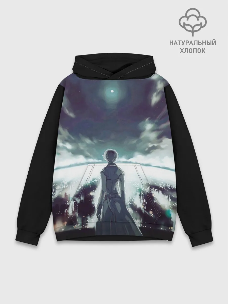 Худи мужской база хлопок / Ken Kaneki смотрит в даль