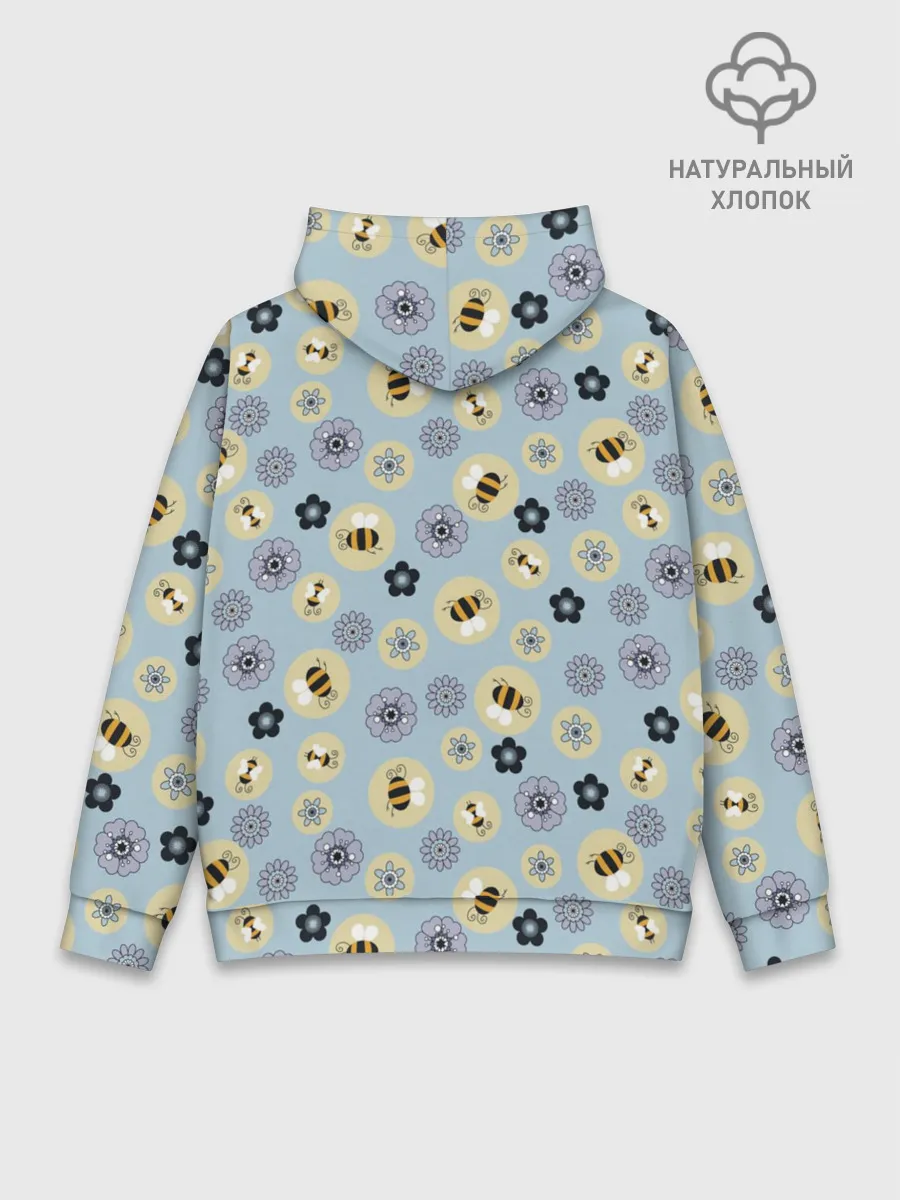 Худи мужской база хлопок / Пчелки