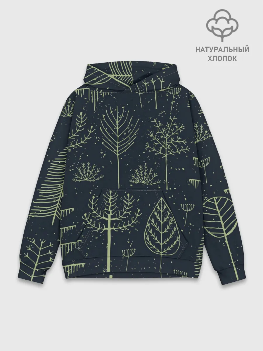 Худи мужской база хлопок / Загадочный лес