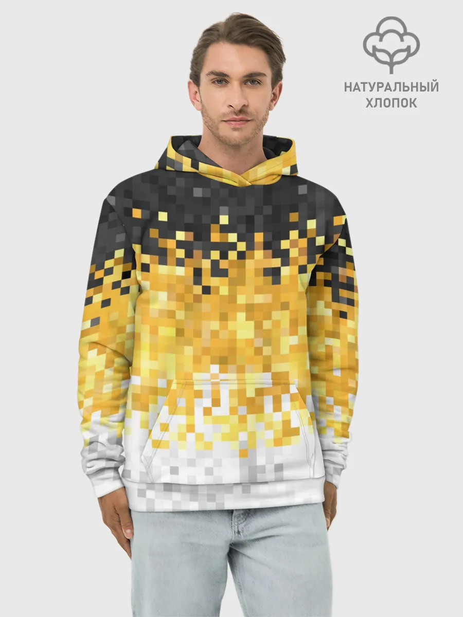 Худи мужской база хлопок / 1858 Имперский флаг пикселами