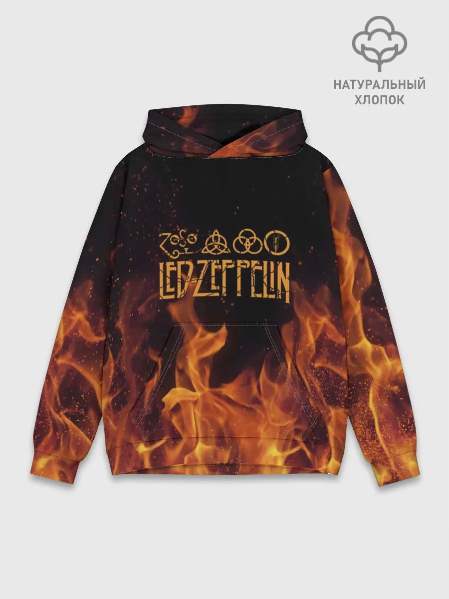 Худи мужской база хлопок / led zeppelin