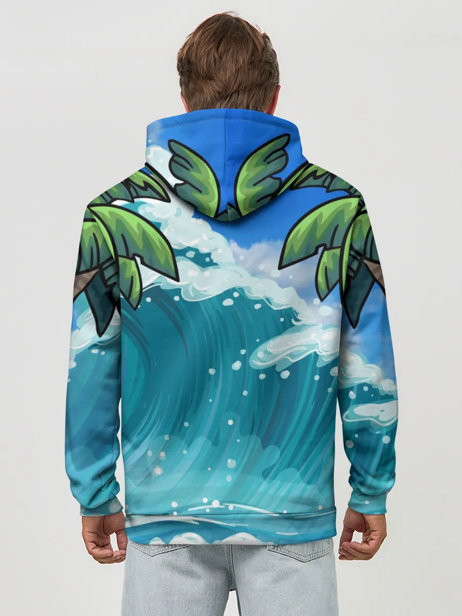 Худи мужской база хлопок / Сёрфинг на Пицце