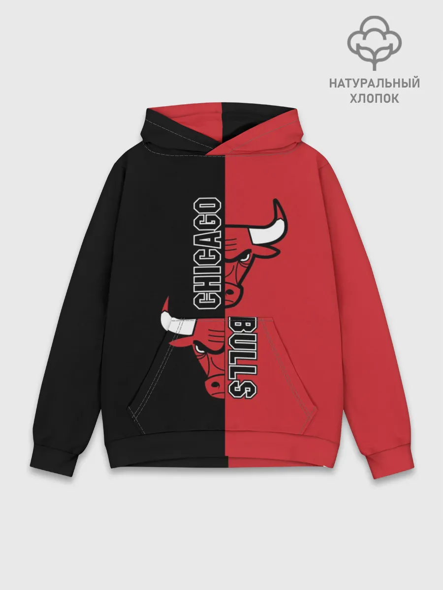 Худи мужской база хлопок / Чикаго Буллз