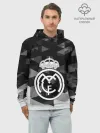 Худи мужской база хлопок / FC Real Madrid sport geometry