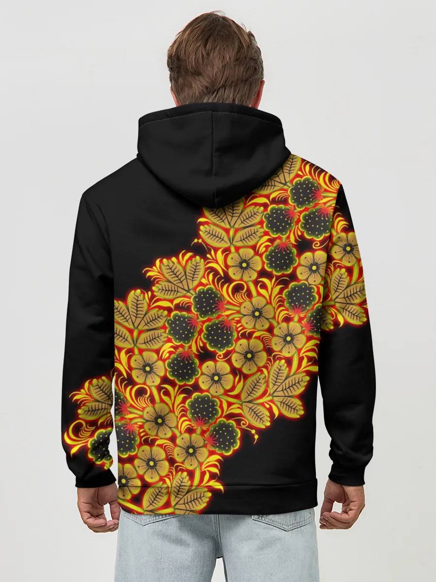 Худи мужской база хлопок / Славянский орнамент