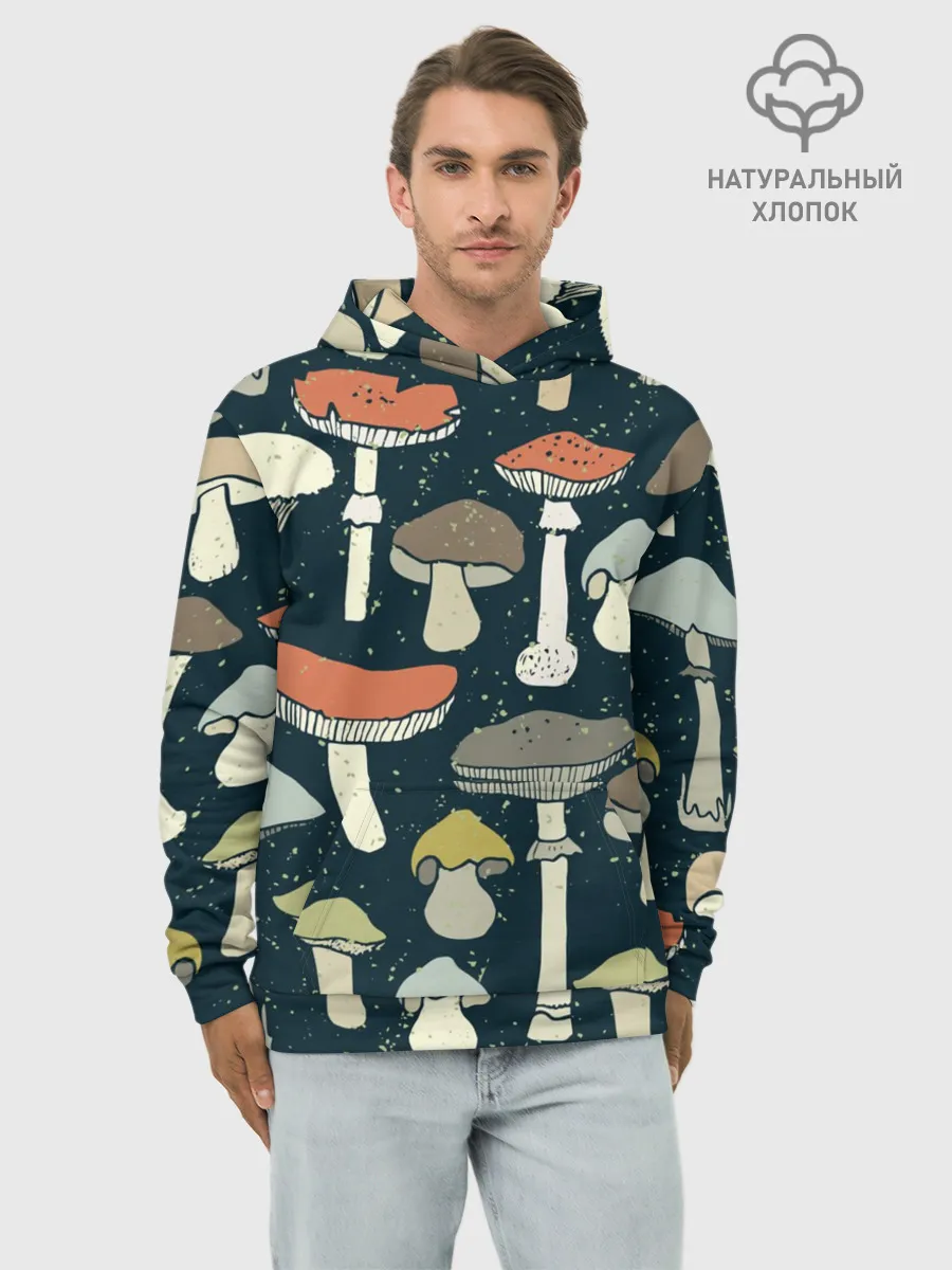 Худи мужской база хлопок / Загадочный лес