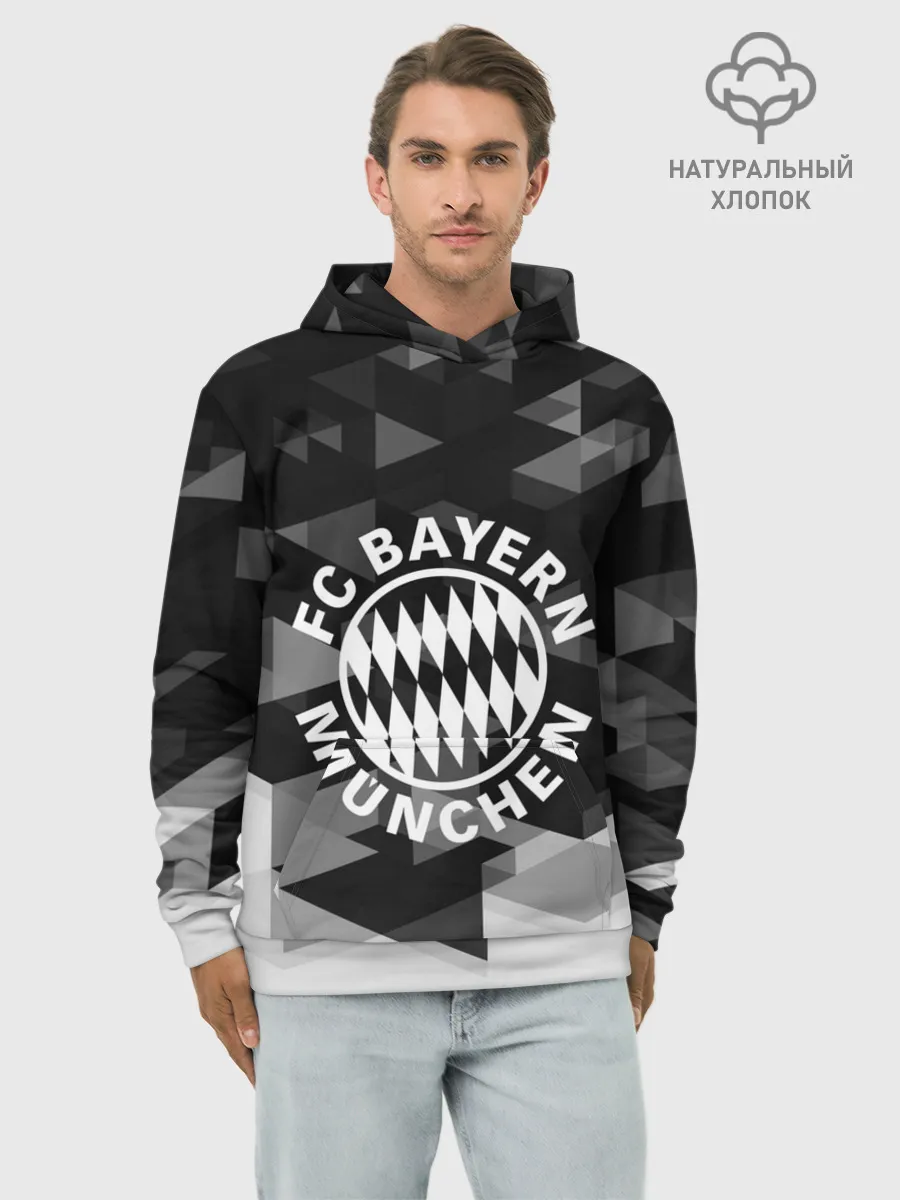 Худи мужской база хлопок / Bayern Munchen Geometry Sport