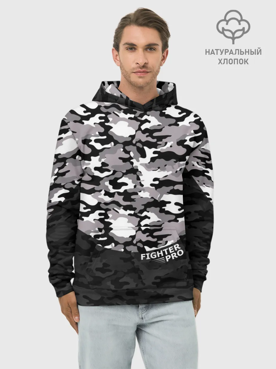 Худи мужской база хлопок / Fighter PRO