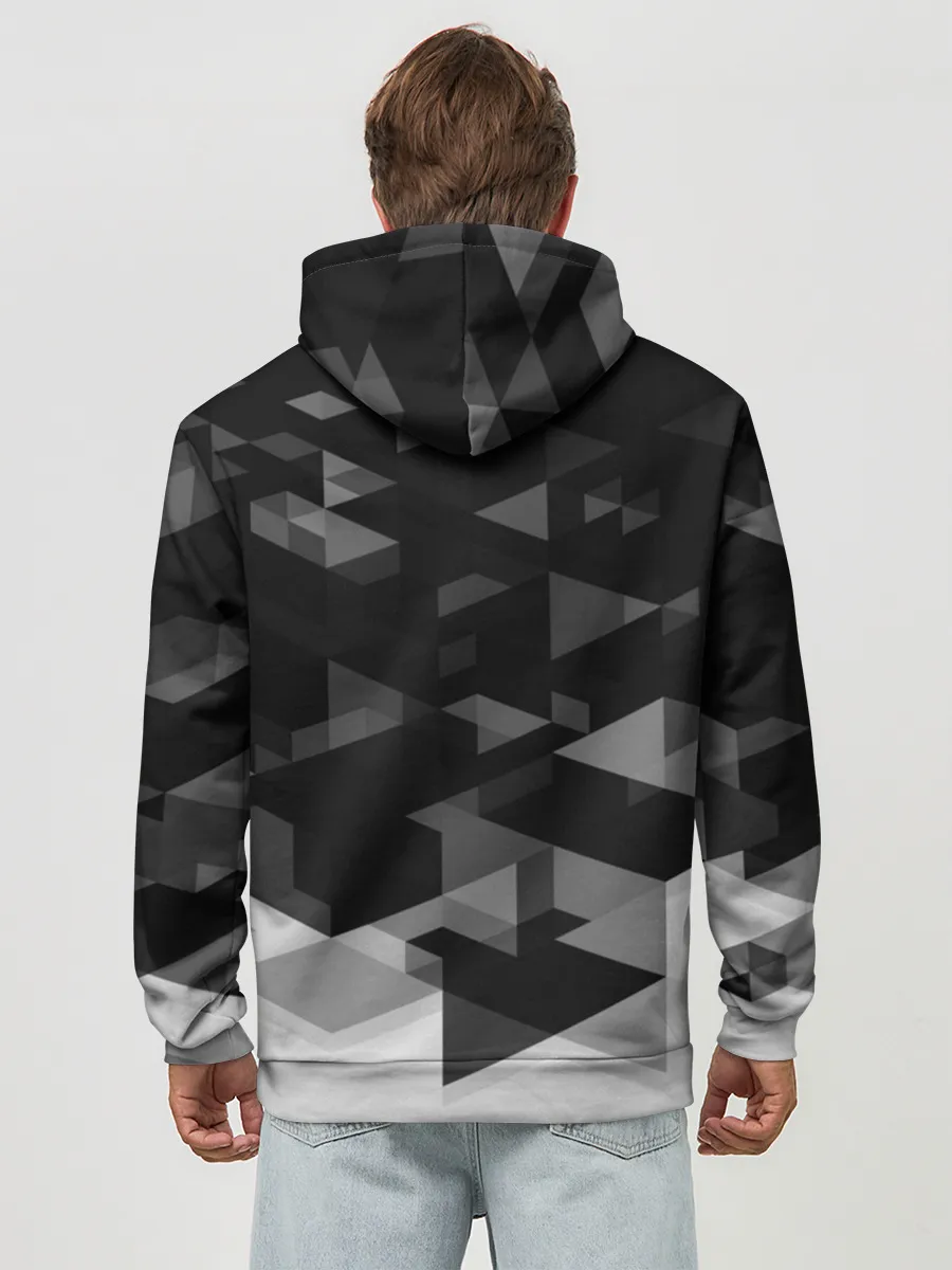 Худи мужской база хлопок / FC Barcelona sport geometry