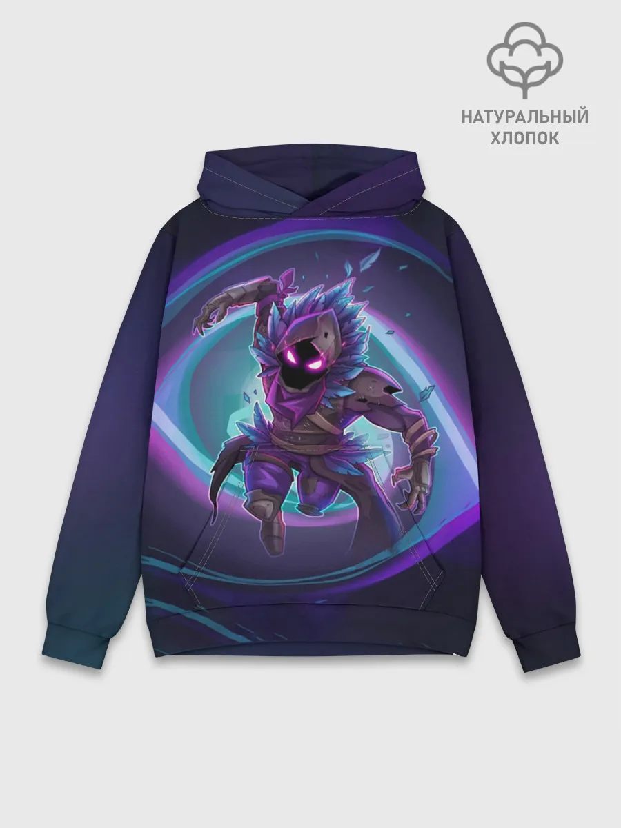 Худи мужской база хлопок / Ворон