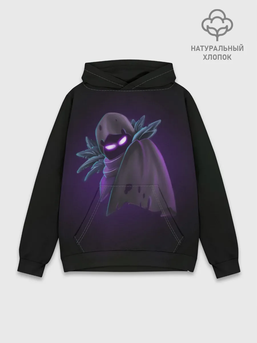 Худи мужской база хлопок / Ворон