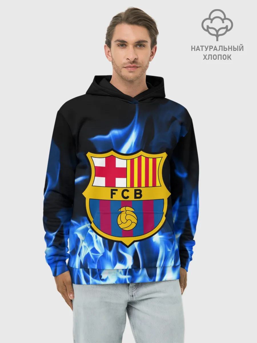 Худи мужской база хлопок / BARCELONA