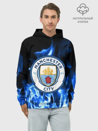Худи мужской база хлопок / MANCHESTER CITY