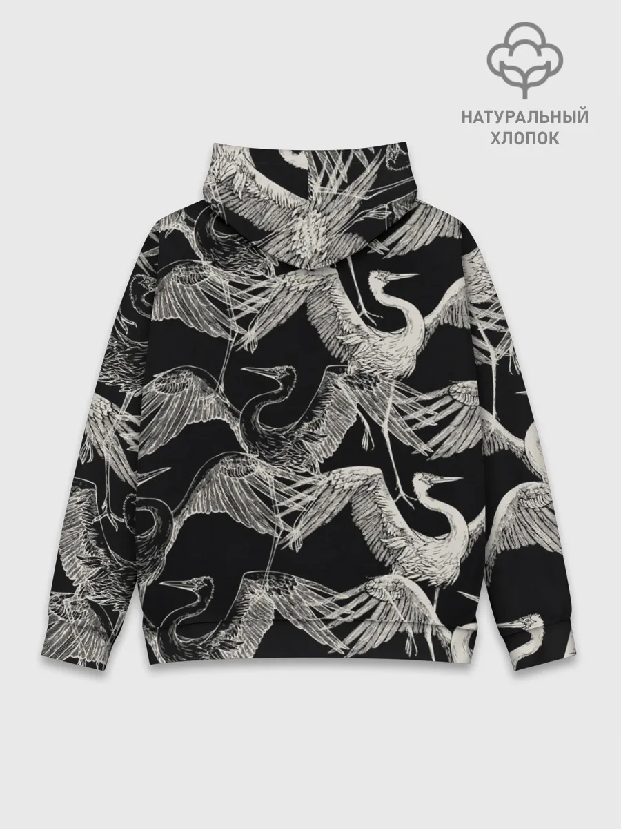 Худи мужской база хлопок / Белые Птицы