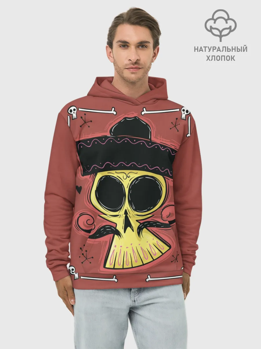 Худи мужской база хлопок / Dia de los Muertos