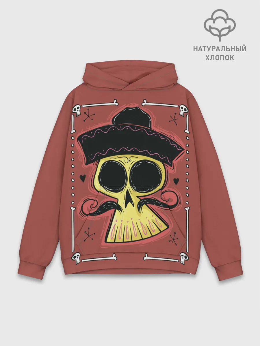 Худи мужской база хлопок / Dia de los Muertos